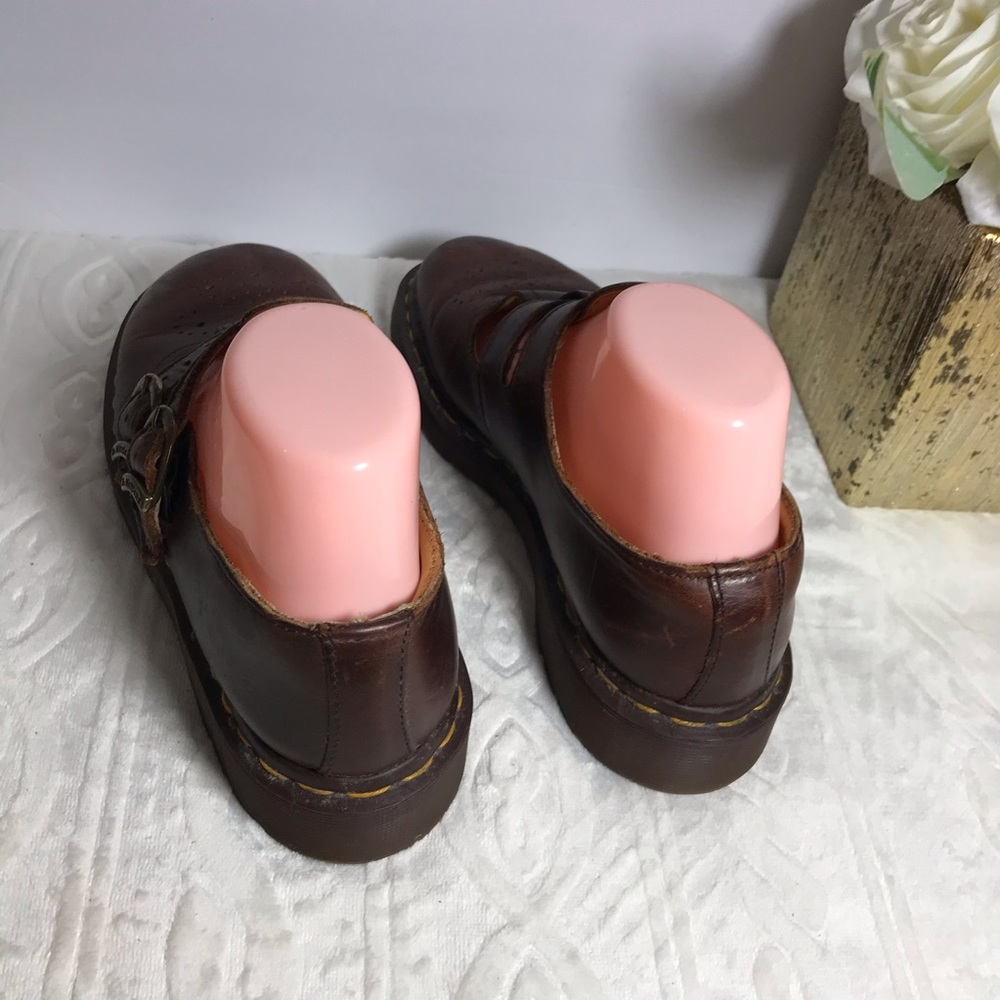 SOLD Dr Doc Martens Mary Jane Sandals Brown - Picture 6 of 8